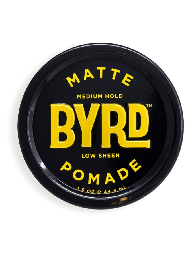 BYRD Matte Pomade 1-Pack – Medium Hold, Matte Finish, Add Texture and Sculpt, Safe for All Hair Types, 1.5 Oz (One Pack) - Image 1