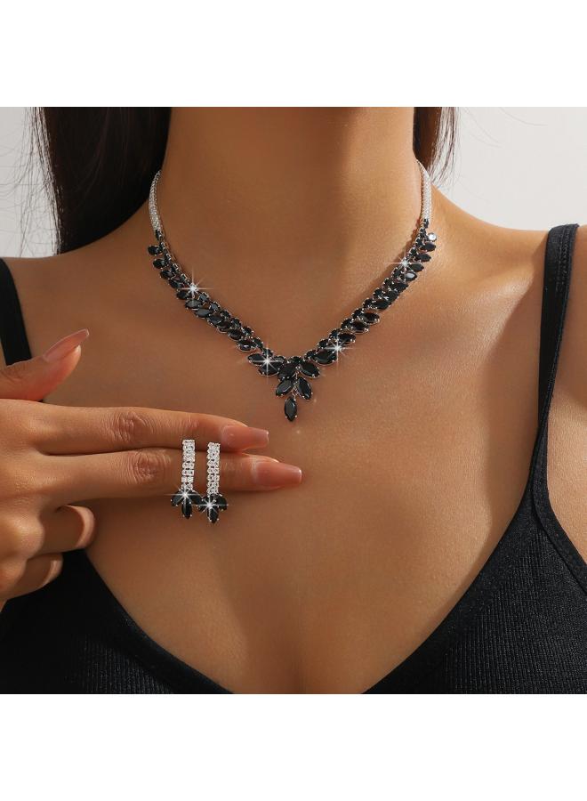 Europe And The United States Necklace Suit Earrings Jewelry Suit Banquet Dress Chain Fashion Joker Bridal Jewelry