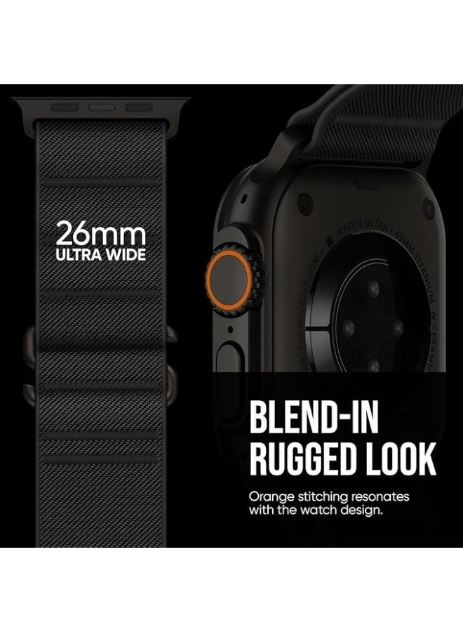 سوار رياضي من النايلون المرن مع خطاف على شكل S، متوافق مع Apple Watch Ultra بمقاسات 49 ملم 45 ملم 44 ملم 42 ملم 41 ملم 40 ملم 38 ملم، حزام معصم قابل للتعديل لسلسلة iWatch Ultra SE 9 8 7 6 5 4 3 2 1 للرجال والنساء - Image 3