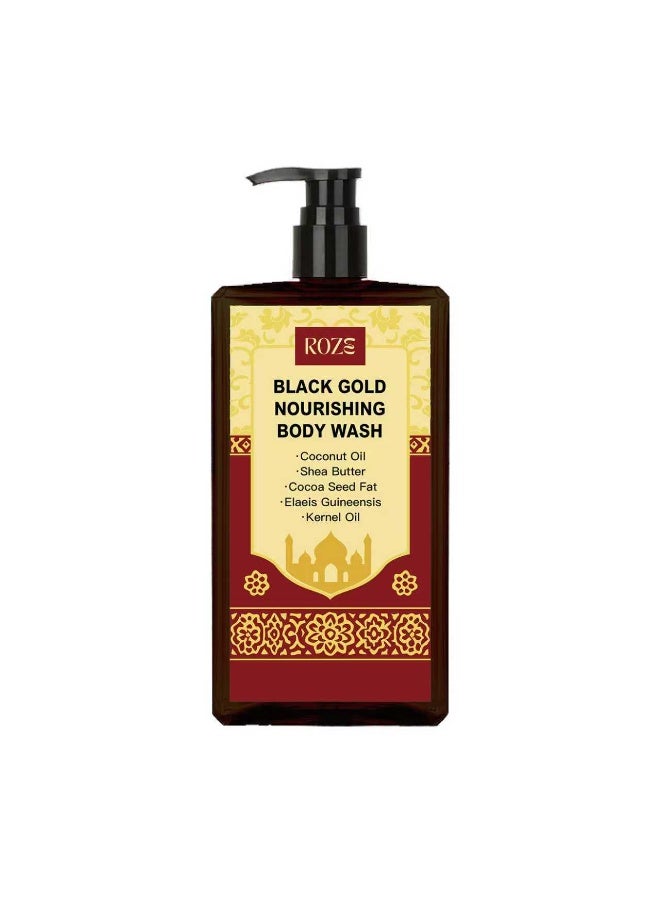 Roze Black Gold Luxury Body Wash | Men & Women | Normal to Dry skin | 500ml - Image 1