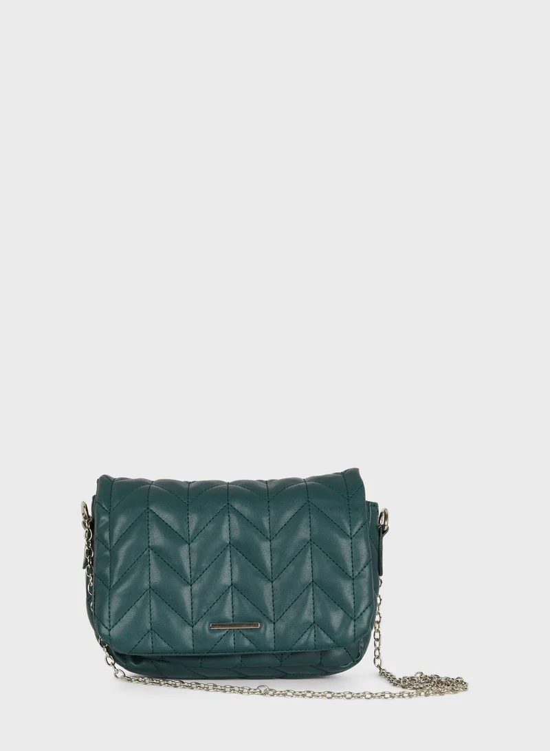 DeFacto Flap Over Chain Detailed Crossbody Bag