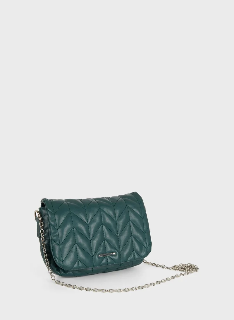 DeFacto Flap Over Chain Detailed Crossbody Bag