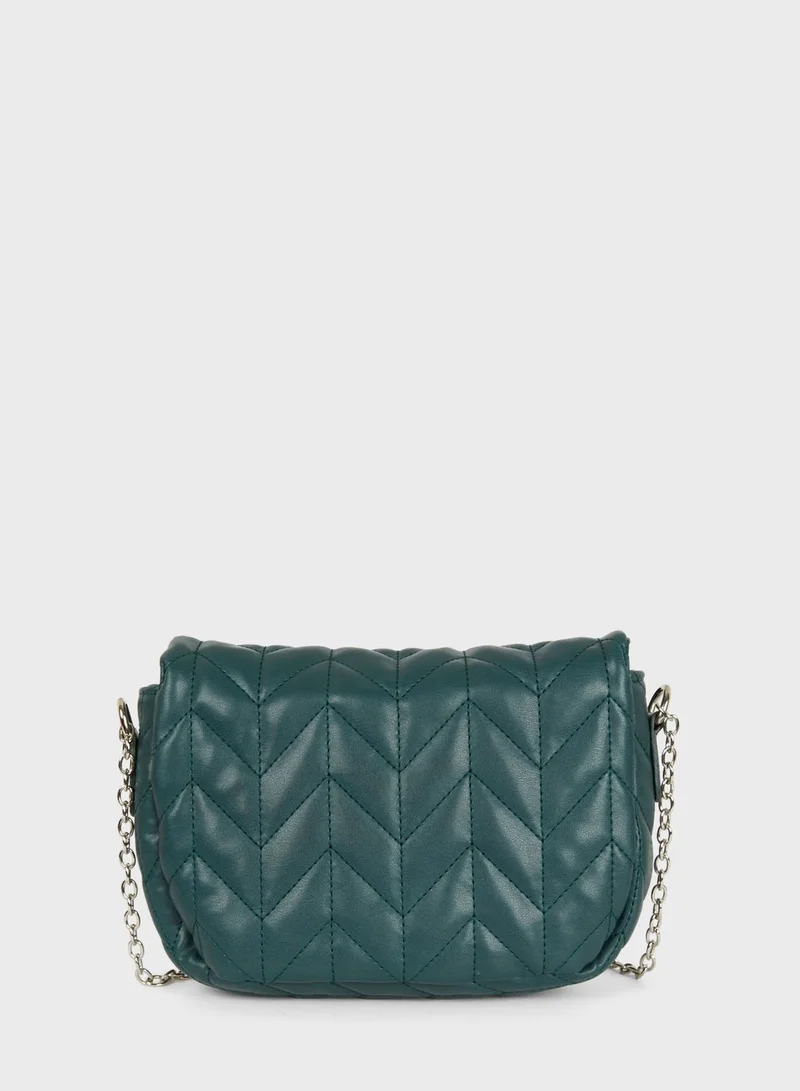 DeFacto Flap Over Chain Detailed Crossbody Bag