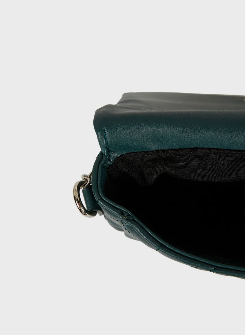 DeFacto Flap Over Chain Detailed Crossbody Bag