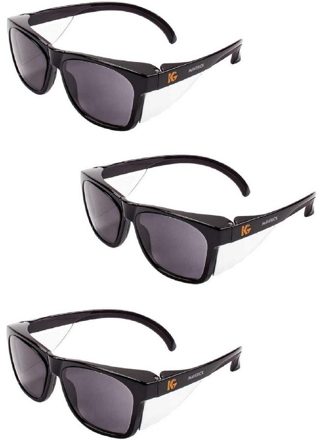 Kleenguard Maverick Safety Glasses with Integrated Side Shields (3 Pair) - Image 1