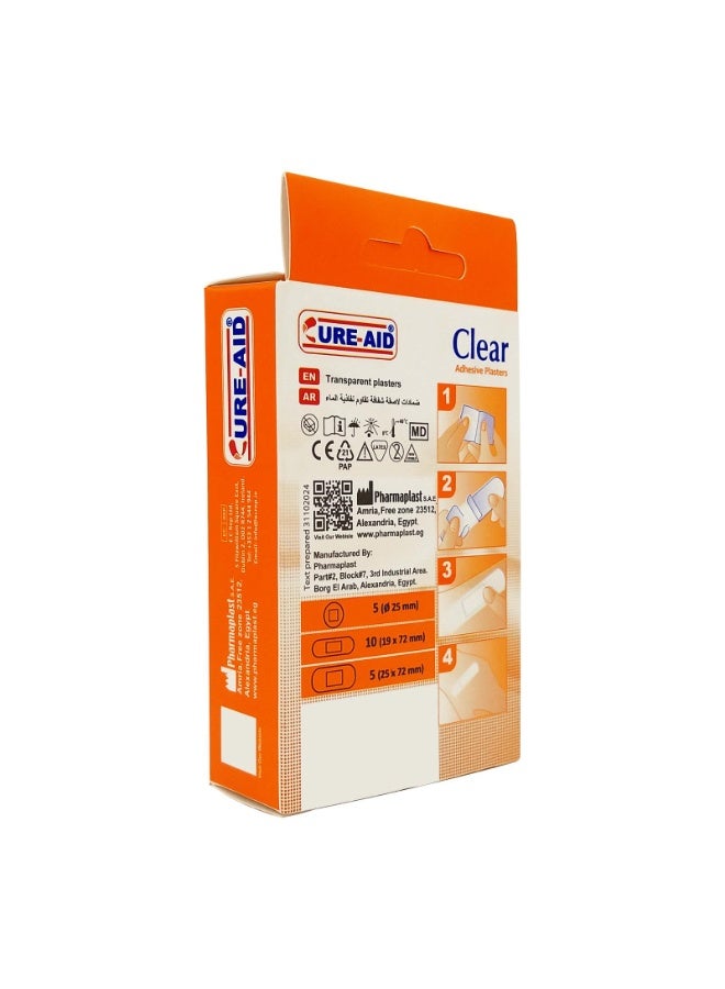 Cure aid Clear Adhesive Plasters - 20Pcs - Image 2