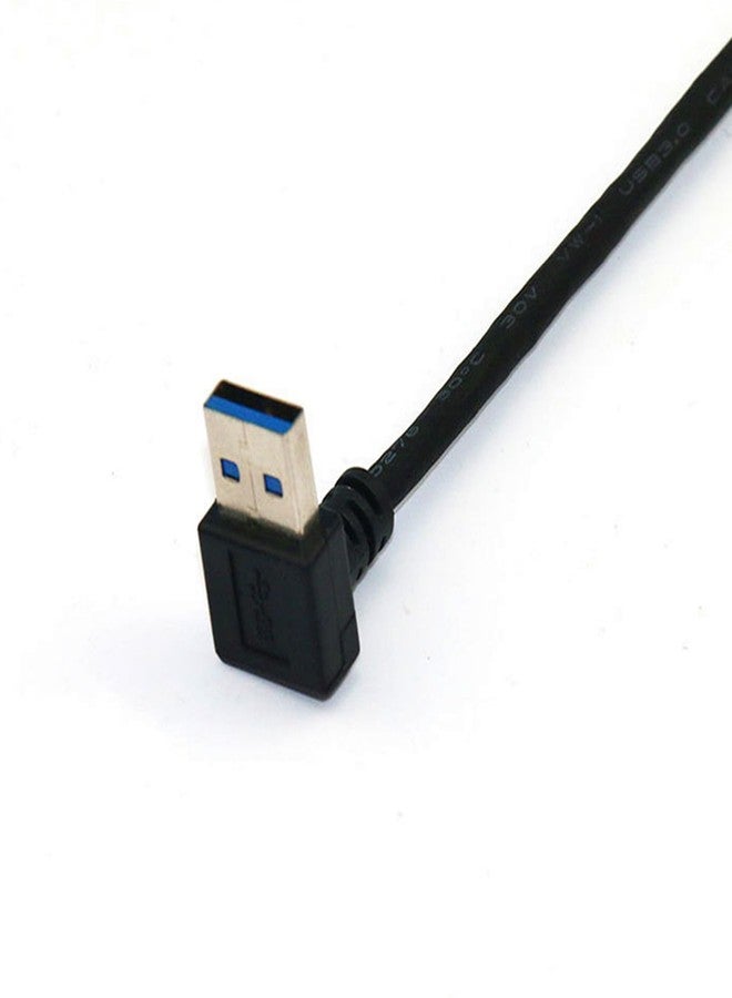 ALINNA 90 Degree USB 3.0 Extension Cable, Black USB 3.0 Male to Female Extender Cord 30cm (Down Angle) - Image 4