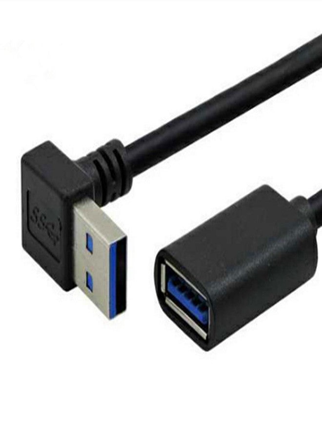 ALINNA 90 Degree USB 3.0 Extension Cable, Black USB 3.0 Male to Female Extender Cord 30cm (Down Angle) - Image 3