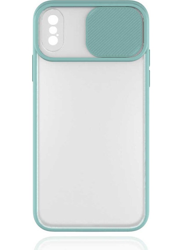 Rona Store iPhone Xs 5.8 - Compatible Zore Lens Cover-Turquoise 