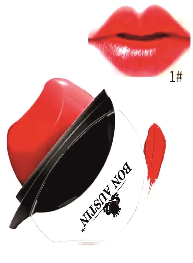 Bon Austin Apple Shape Matte Lipstick for Long Lasting & Lightweight Lips (Matte Look) For Girl & Women (Red, 20g) Pack of 1 - Image 5