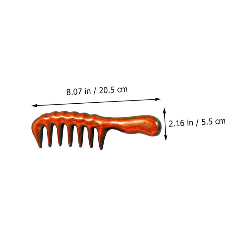 Wide Tooth Wooden Hair Comb For Women Anti Static Scalp Massage And Styling Tool - Image 3