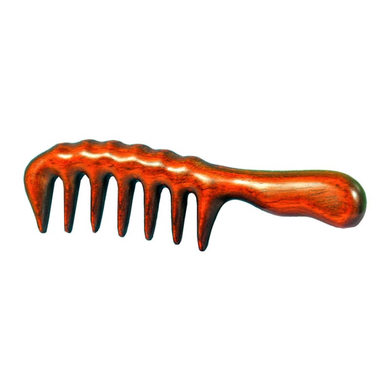 Wide Tooth Wooden Hair Comb For Women Anti Static Scalp Massage And Styling Tool - Image 2