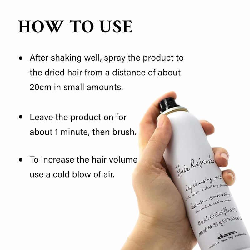 Davines Hair Refresher, Dry Cleansing Shampoo, Absorb Excess Oil And Add Volume, 3.13 Fl Oz - Image 4