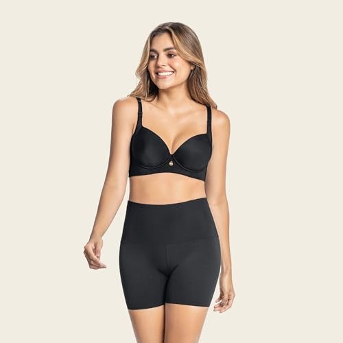 Leonisa Stay-in-Place Seamless Shaper Shorts for Women - High Waisted Shapewear Tummy Control - Anti-chafing Slip Shorts Black - Image 5