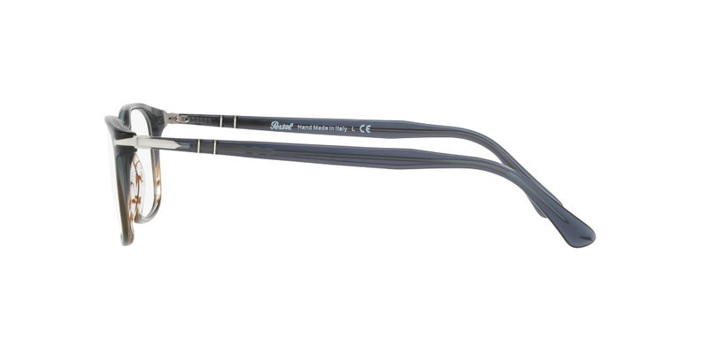 Persol PO3189V Rectangular Prescription Eyewear Frames, Gradient Grey Striped/Demo Lens, 53 mm - Image 4