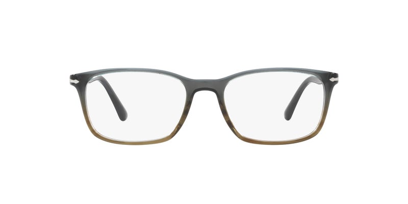 Persol PO3189V Rectangular Prescription Eyewear Frames, Gradient Grey Striped/Demo Lens, 53 mm - Image 1