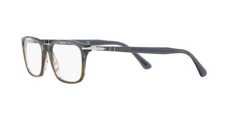 Persol PO3189V Rectangular Prescription Eyewear Frames, Gradient Grey Striped/Demo Lens, 53 mm - Image 3