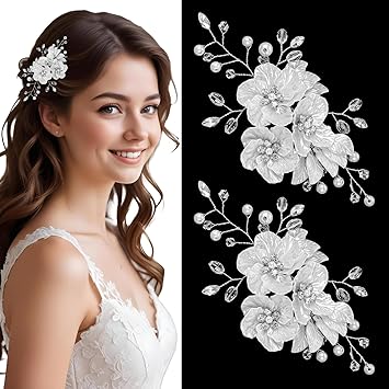 YQQYG 2PCS Wedding Hair Accessories Bridesmaid Hair Accessories for Wedding Bridal Headpiece - Image 4