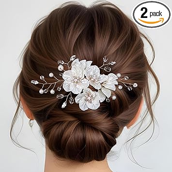 YQQYG 2PCS Wedding Hair Accessories Bridesmaid Hair Accessories for Wedding Bridal Headpiece - Image 1