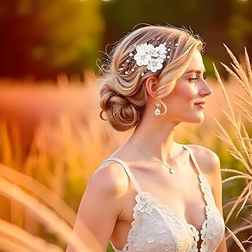 YQQYG 2PCS Wedding Hair Accessories Bridesmaid Hair Accessories for Wedding Bridal Headpiece - Image 5