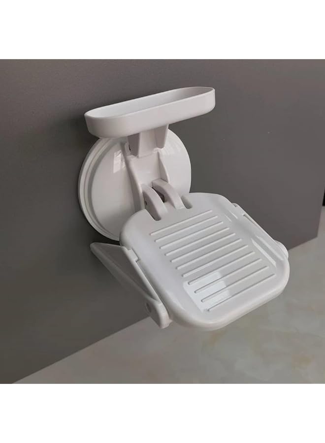 erorex Shower Foot Rest Non Slip Bathroom Pedal With Powerful Suction Cup White Plastic Frame Foot Stand For Inside Shower - Image 5