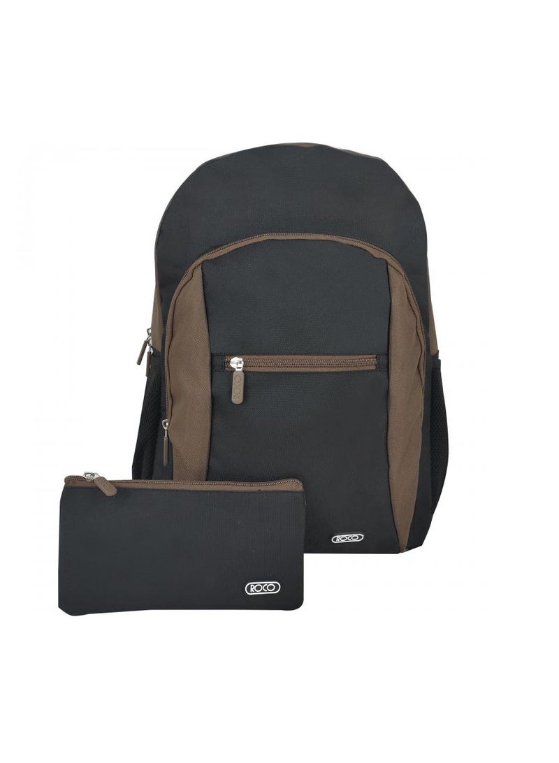 Basic 2 Tone Mix Backpack with Accessory