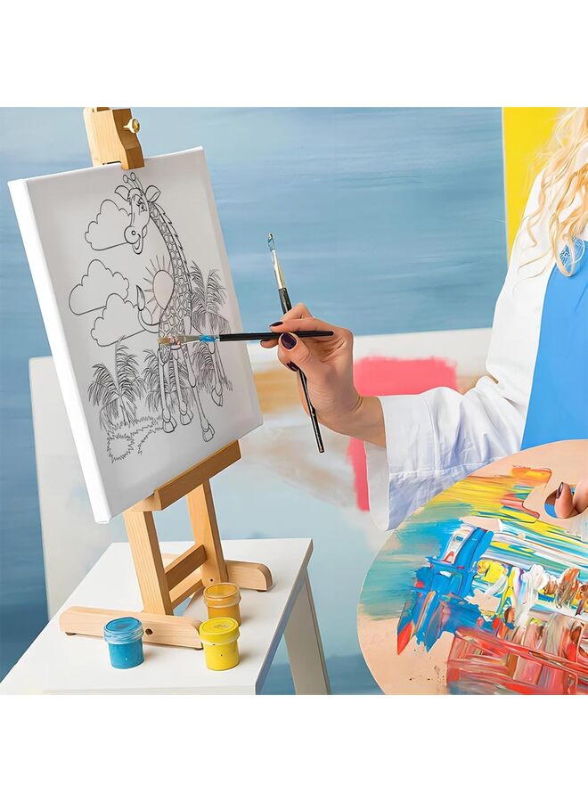 12 قطعة من القماش المرسوم مسبقًا للرسم للأطفال، مجموعة من القماش المطبوع للرسم على القماش للرسم في أول وآخر يوم دراسي، هدية حفل الرسم للأطفال والطلاب الفنانين - Image 5