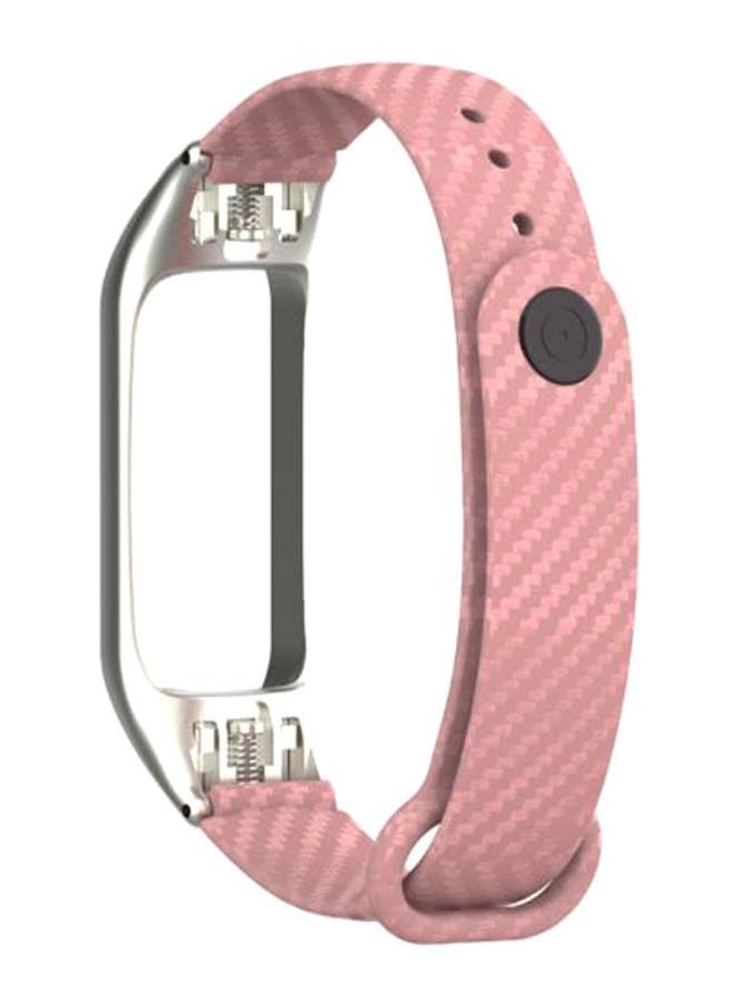 NIBEMINENT Replacement Wrist Strap For Xiaomi Mi Band 3 Pink/Silver  - Image 2