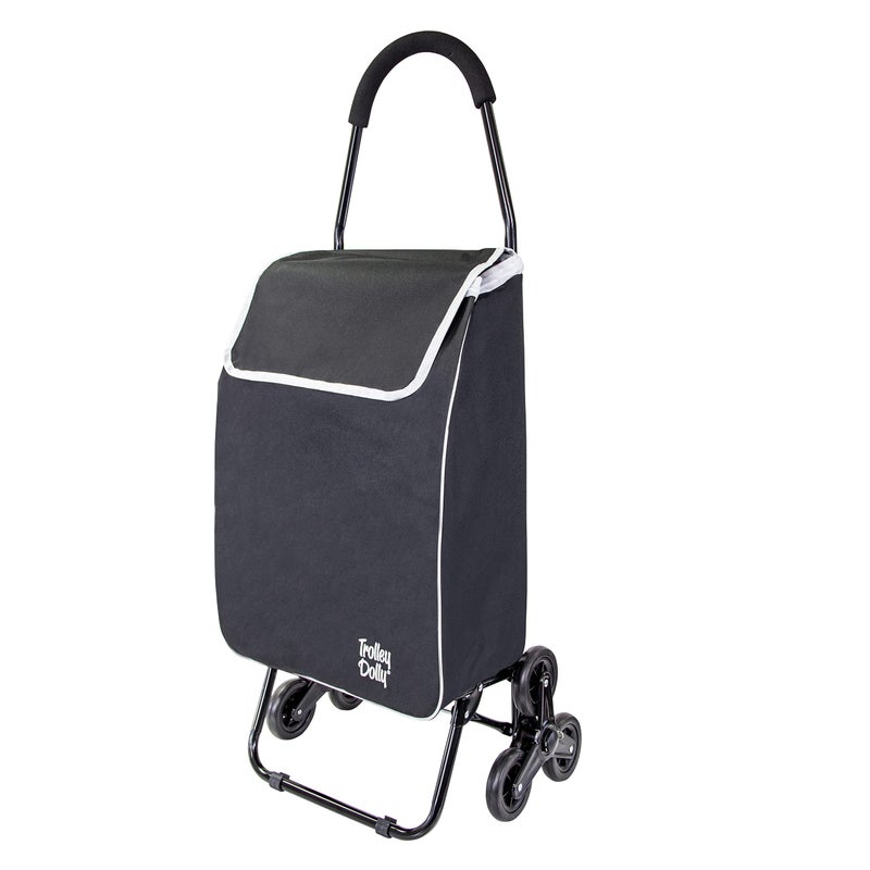 dbest products dbest products Stair Climber Trolley Dolly Sport Grocery Cart 3 Wheels Heavy Duty Shopping Hand Truck Made for Condos Apartments 40 inch Handle Height Carrito de Compras con Ruedas Black 