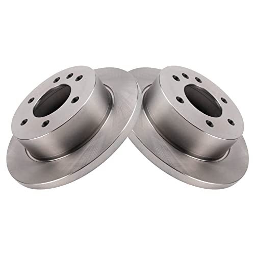 TRQ Rear Brake Rotors Set Solid Compatible with 2019-2020 Freightliner Sprinter 2500 Sprinter 3500 2019-2021 Mercedes-Benz Sprinter 1500 - Image 1