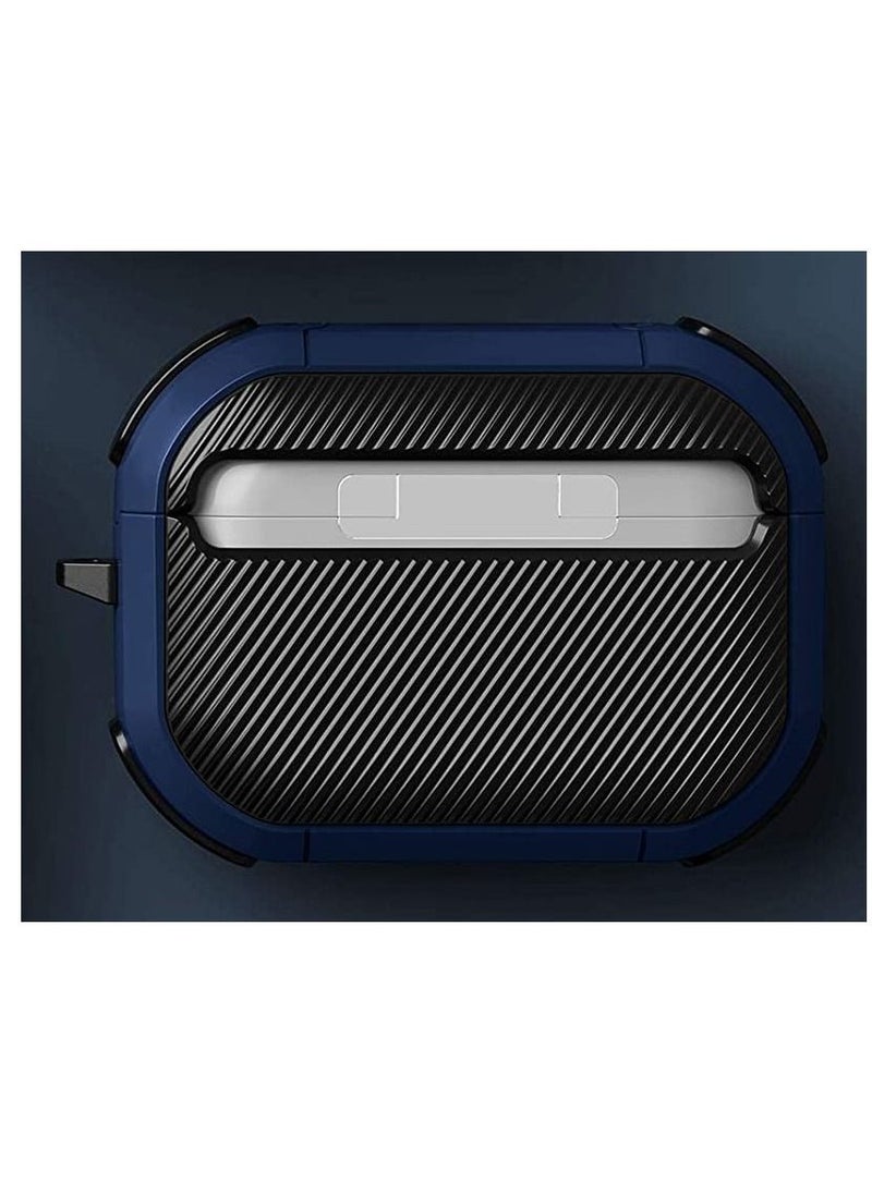 For Apple Airpods Pro 2 2022 Case with Keychain,  Full-Body Rugged Military Grade Protective Cover, Resilient Shock Absorption Design, Durable Armor Case,Blue - pzsku/ZEFD3CB2077FD4D812EDAZ/45/_/1668195198/d6ca8d5d-870f-4882-9007-0af101aeb991