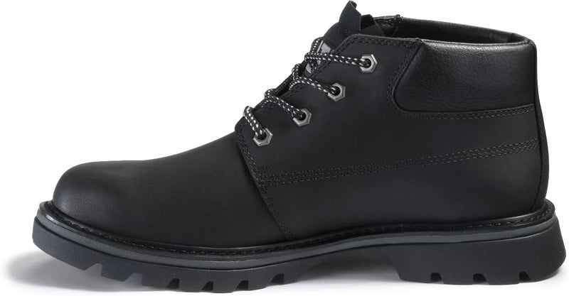 CATERPILLAR أحذية جلدية سوداء مزودة بأربطة - Image 2