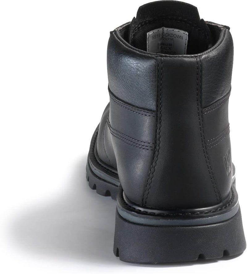 CATERPILLAR Black Leather Lace-Up Boots - Image 3