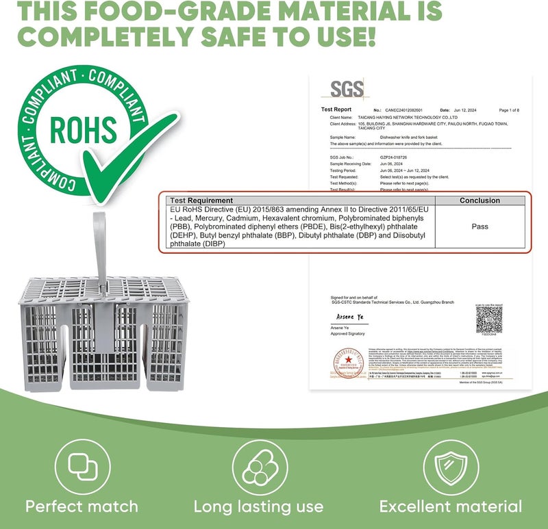 BIHARNT C00257140 Cutlery Cage Basket for Hotpoint Indesit & Whirlpool UNIVERSAL DELUXE Dishwasher - Image 4