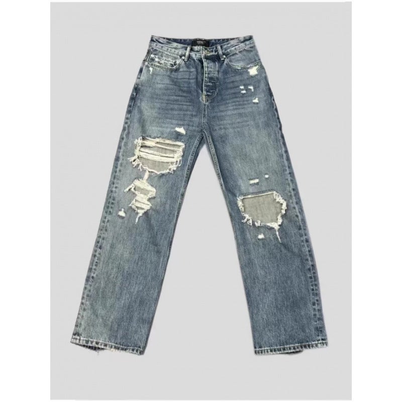 Unisex Classic Denim Jeans Loose Fit Daily Outdoor Wear - Image 5