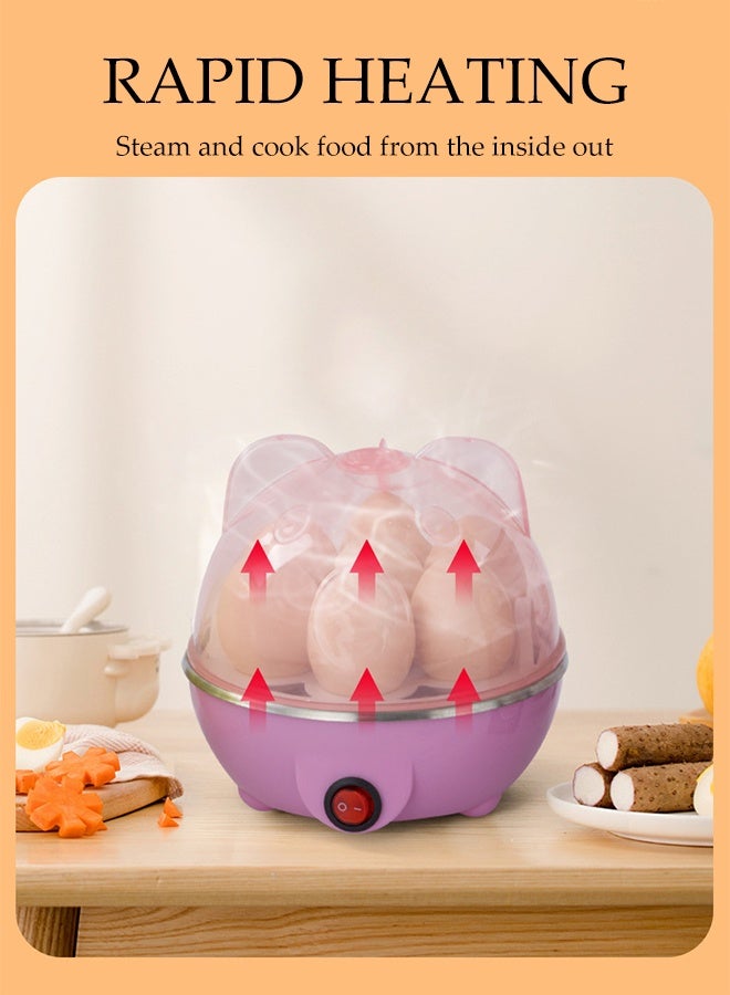 DUNISO Electric Multi Egg Cooker Rapid Egg Cooker Boiler Food Steamer with 7-Egg Rack Dry Boil Protection Steamed Egg Automatically Closed for Steaming and Boiling Household Multifunctional Timer Egg poacher - Image 5