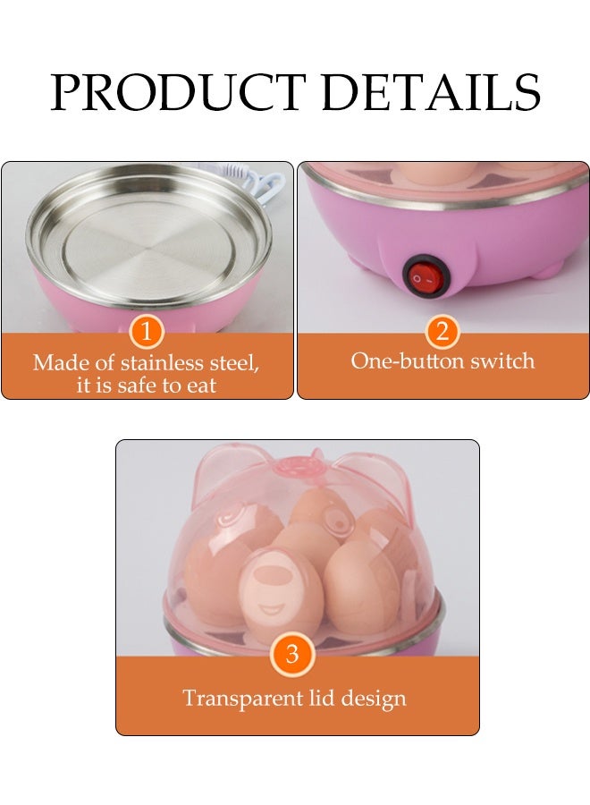 DUNISO Electric Multi Egg Cooker Rapid Egg Cooker Boiler Food Steamer with 7-Egg Rack Dry Boil Protection Steamed Egg Automatically Closed for Steaming and Boiling Household Multifunctional Timer Egg poacher - Image 3