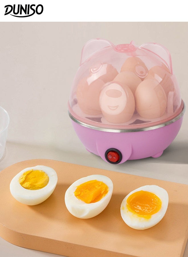 DUNISO Electric Multi Egg Cooker Rapid Egg Cooker Boiler Food Steamer with 7-Egg Rack Dry Boil Protection Steamed Egg Automatically Closed for Steaming and Boiling Household Multifunctional Timer Egg poacher - Image 1