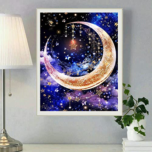 KTHOFCY 5D DIY Diamond Painting Kits for Adults Kids Star Moon Full Drill Embroidery Cross Stitch Crystal Rhinestone Paintings Pictures Arts Wall Decor Painting Dots Kits 15.7X11.8 in - Image 2
