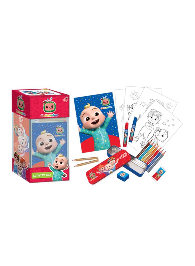 First Kid Cocomelon Kids Activity Box with Metal Pencil Case Multicolor FK-COC-2204 - Image 1