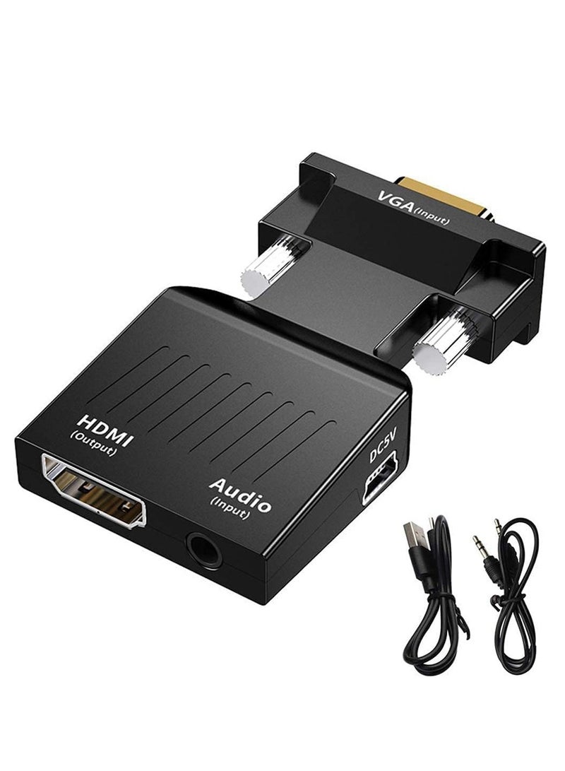 VGA to HDMI Adapter - Convert Analog to Digital, 1080P Full HD, Audio Support - Image 1