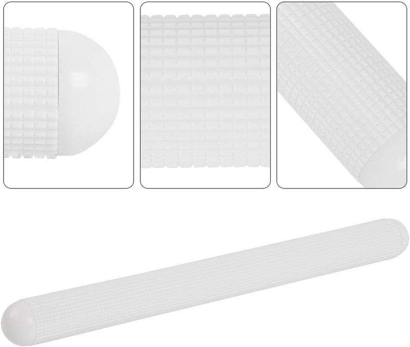 klarako Rolling Pin - Non-Pastry Embossed Stick Roller for Dough Dumpling Cake Bread for Home Kitchen - White - Image 1