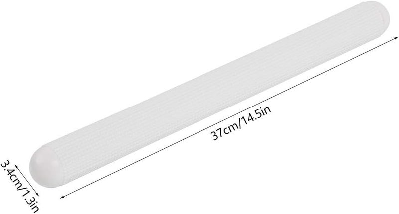 klarako Rolling Pin - Non-Pastry Embossed Stick Roller for Dough Dumpling Cake Bread for Home Kitchen - White - Image 5