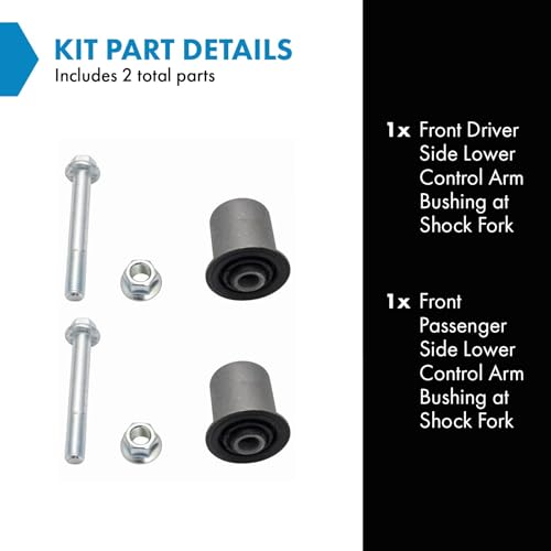 TRQ Front Lower Control Arm Strut Shock Compatible withk Bushing LH RH Set 2pc Compatible with Ram 1500 - Image 2