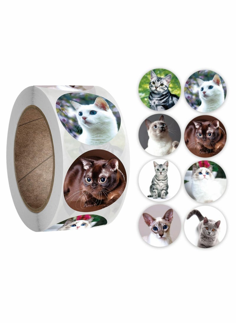 SOLARAE 1000 Pcs Reward Stickers, 1 Inch Kids Cute Cat Seal Stickers, For Teachers, Teaching Schools To Encourage Student Behavior, Motivational Sticker Supplies (2 Rolls) - Image 2