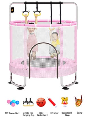 Indoor Home With Guard Net With Horizontal Bar Trampoline Bouncing Bed Safety Enclosure Net Outdoor Trampolines for Kids Adults Recreational Trampolines - pzsku/ZEFD4448EC0E2354F4C58Z/45/_/1661843925/76565b0a-f383-4624-94fe-8fbc8e12634c
