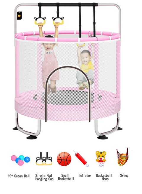 Indoor Home With Guard Net With Horizontal Bar Trampoline Bouncing Bed Safety Enclosure Net Outdoor Trampolines for Kids Adults Recreational Trampolines