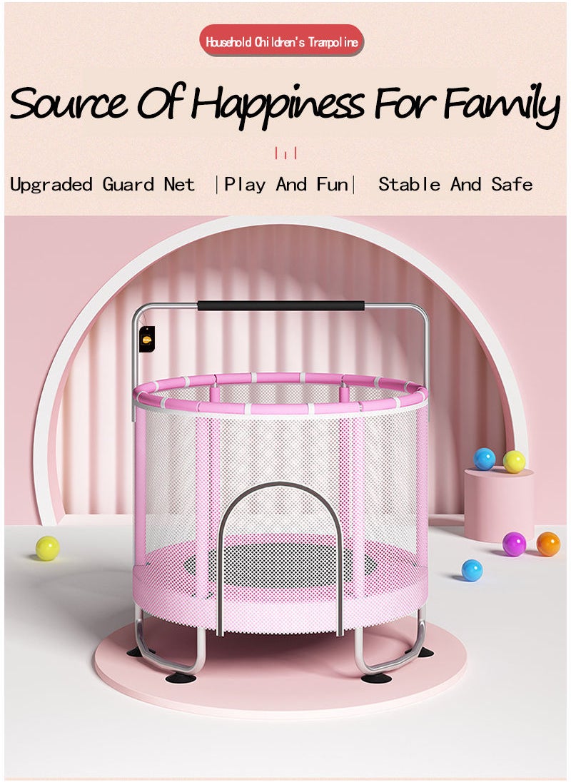 Indoor Home With Guard Net With Horizontal Bar Trampoline Bouncing Bed Safety Enclosure Net Outdoor Trampolines for Kids Adults Recreational Trampolines