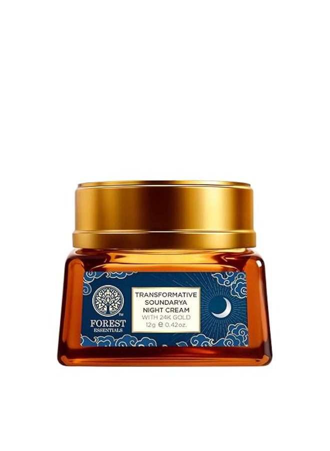 فورست اسينشالز كريم ساونداريا الليلي الأكثر مبيعًا من فورست إسينشالز مع الذهب عيار 24 قيراطًا | مُرمِّم ليلي مضاد للشيخوخة | مع الباكوشيول وحمض الهيالورونيك | مُرمِّم ومُغذٍّ - Image 1