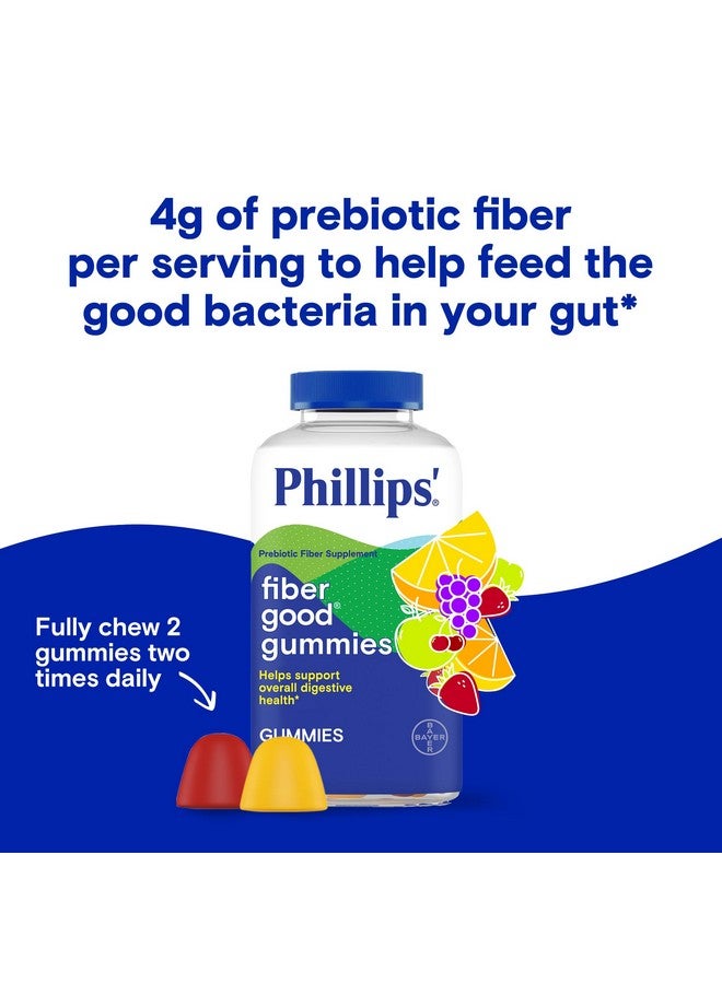 Phillips' Phillips’ Fiber Good Gummies, Supplement with Inulin for Adults and Children, Fruit Flavored Daily Gummies, 4g of Prebiotic Fiber Per Serving , 90 Count - Image 3